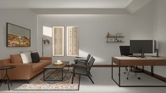 Modern, Rustic, Southwest Inspired Office by Havenly Interior Designer Claire