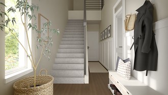Coastal, Minimal, Organic Modern, California Cool, Warm Transitional Entryway by Havenly Interior Designer Constanza