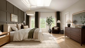 Warm Transitional Bedroom by Havenly Interior Designer Malena