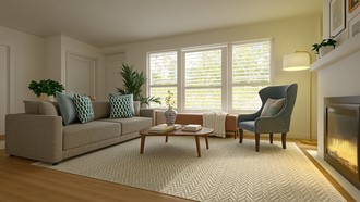 Transitional Living Room by Havenly Interior Designer Reem