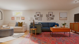 Contemporary, Transitional, Midcentury Modern Living Room by Havenly Interior Designer Gabriela