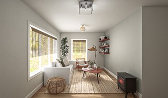 Bohemian, Coastal, Midcentury Modern, Scandinavian Living Room by Havenly Interior Designer Diego