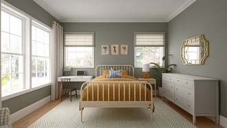 Bohemian, Coastal, Global Bedroom by Havenly Interior Designer Maria