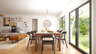 Midcentury Modern, Scandinavian Living Room by Havenly Interior Designer Lilia