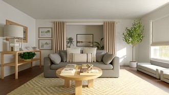 Organic Modern, Warm Transitional Living Room by Havenly Interior Designer Reem