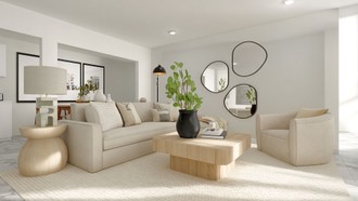 Organic Modern, Warm Transitional Living Room by Havenly Interior Designer Montserrat