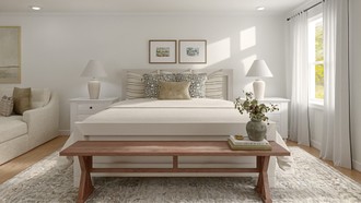 Warm Transitional Bedroom by Havenly Interior Designer Martha