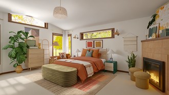 Bohemian, Artful Eclectic Bedroom by Havenly Interior Designer Tiffany