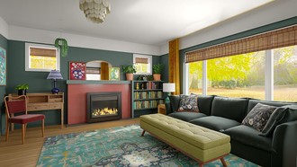 Traditional Charm, Artful Eclectic Living Room by Havenly Interior Designer Ariel