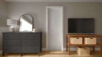 Warm Transitional Bedroom by Havenly Interior Designer Maria