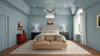 Warm Transitional, Modern Cottage Bedroom by Havenly Interior Designer Sofia