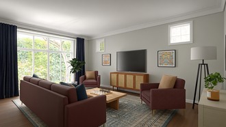Midcentury Modern, Traditional Charm Reading Room by Havenly Interior Designer Ariel