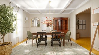Traditional, Farmhouse, Transitional Dining Room by Havenly Interior Designer Ana