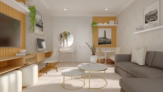 Contemporary Luxe Living Room by Havenly Interior Designer Bertha