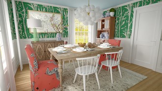 Modern, Traditional, Preppy Dining Room by Havenly Interior Designer Tiffany