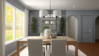 Warm Transitional Dining Room by Havenly Interior Designer Martha