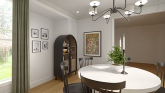 Traditional, Warm Transitional Dining Room by Havenly Interior Designer Tracy