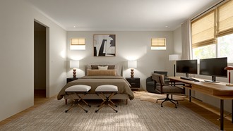 Contemporary, Eclectic, Transitional Bedroom by Havenly Interior Designer Gabriela