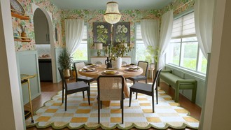 Traditional, Transitional, Vintage, Warm Transitional, Modern Cottage, Traditional Charm, Artful Eclectic Dining Room by Havenly Interior Designer Allison