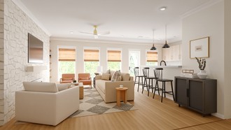 Modern, Warm Transitional Living Room by Havenly Interior Designer Linda