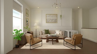 Midcentury Modern, Minimal Living Room by Havenly Interior Designer Paula