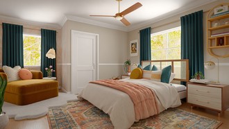 Eclectic, Midcentury Scandi Bedroom by Havenly Interior Designer Estrellita