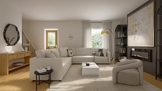 Contemporary Luxe Living Room by Havenly Interior Designer Maria