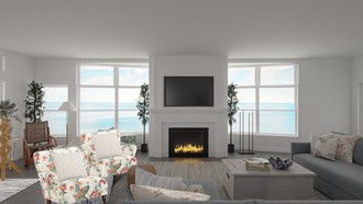 Coastal, Classic Coastal Living Room by Havenly Interior Designer Maria