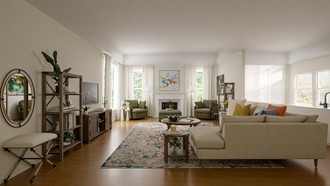 Transitional Living Room by Havenly Interior Designer Maria