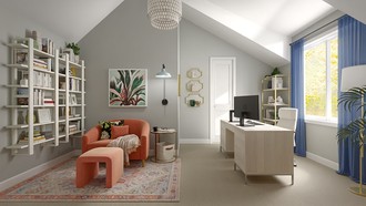 Eclectic, Midcentury Modern Office by Havenly Interior Designer Ivan