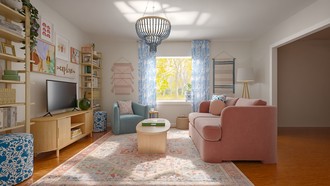 Bohemian Living Room by Havenly Interior Designer Ivan
