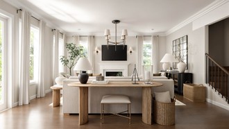 Warm Transitional Living Room by Havenly Interior Designer Malena