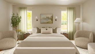 Warm Transitional Bedroom by Havenly Interior Designer Martha