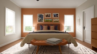 Eclectic, Bohemian, Midcentury Modern, Midcentury Scandi, California Cool, Artful Eclectic Bedroom by Havenly Interior Designer Jess