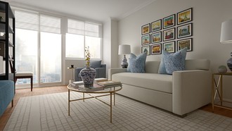 Transitional, Classic Contemporary Living Room by Havenly Interior Designer Barbara