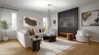 Contemporary Luxe, Organic Modern Living Room by Havenly Interior Designer Candida
