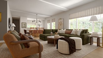 Warm Transitional, Modern Cottage Living Room by Havenly Interior Designer Anny