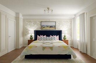 Modern, Global, Traditional Charm Bedroom by Havenly Interior Designer Giovanna