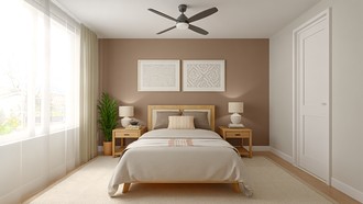 Warm Transitional Bedroom by Havenly Interior Designer Felipe