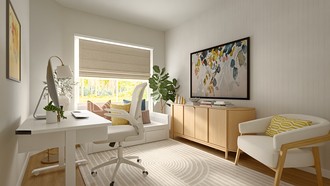 Scandinavian, Parisian Modern Office by Havenly Interior Designer Candida
