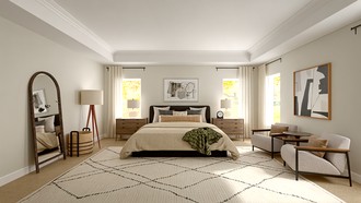 Contemporary, Eclectic, Transitional Bedroom by Havenly Interior Designer Gabriela