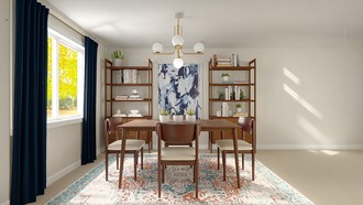Midcentury Modern, Artful Eclectic Dining Room by Havenly Interior Designer Ivan