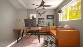 Eclectic, Southwest Inspired Office by Havenly Interior Designer Estefania
