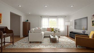 Transitional Living Room by Havenly Interior Designer Solongo