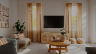 Modern, Coastal, California Cool, Warm Transitional Living Room by Havenly Interior Designer Gabriela