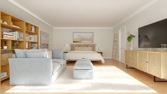 Coastal, Midcentury Modern, Minimal, Scandinavian, Midcentury Scandi Bedroom by Havenly Interior Designer Lilia