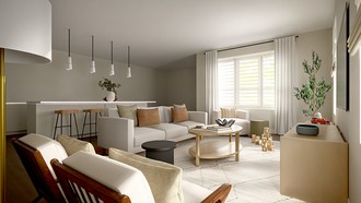 Contemporary, Eclectic, Transitional Living Room by Havenly Interior Designer Gabriela