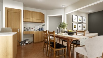 Transitional Dining Room by Havenly Interior Designer Shadnaz