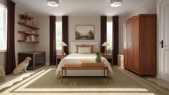 Contemporary, Artful Eclectic Bedroom by Havenly Interior Designer Lilia