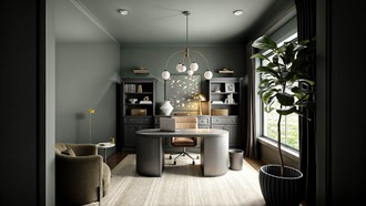 Transitional, Library Office by Havenly Interior Designer Malena